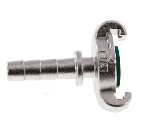 RVS DN 9 DIN 3489 Compressor Klauwkoppeling met 13 mm Slangpilaar