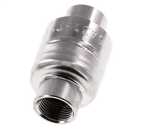 G3/8'' RVS 316 Terugslagklep FKM (Lichte Veer) 0.03-16bar - CLIS4E