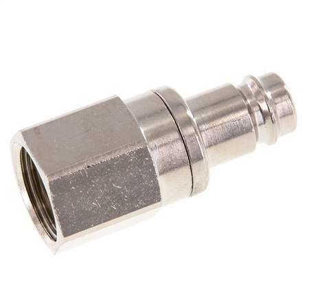 Vernikkeld Messing DN 10 Luchtkoppeling Insteeknippel G 1/2 inch Binnendraad Double Shut-Off