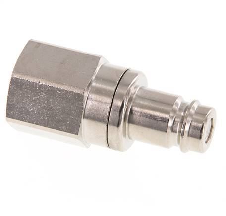 Vernikkeld Messing DN 10 Luchtkoppeling Insteeknippel G 1/2 inch Binnendraad Double Shut-Off