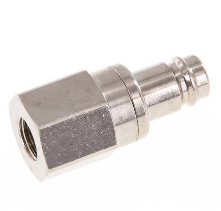 Vernikkeld Messing DN 10 Luchtkoppeling Insteeknippel G 1/4 inch Binnendraad Double Shut-Off