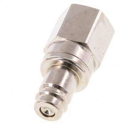 Vernikkeld Messing DN 10 Luchtkoppeling Insteeknippel G 1/4 inch Binnendraad Double Shut-Off