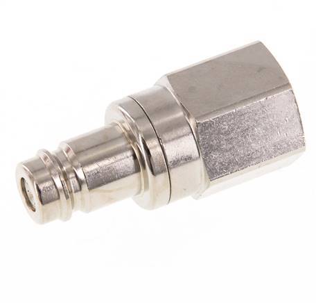 Vernikkeld Messing DN 10 Luchtkoppeling Insteeknippel G 1/4 inch Binnendraad Double Shut-Off