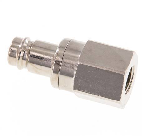 Vernikkeld Messing DN 10 Luchtkoppeling Insteeknippel G 1/4 inch Binnendraad Double Shut-Off