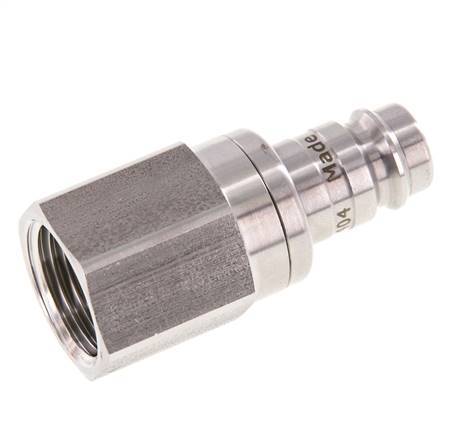 RVS 316L DN 10 Luchtkoppeling Insteeknippel G 1/2 inch Binnendraad Double Shut-Off