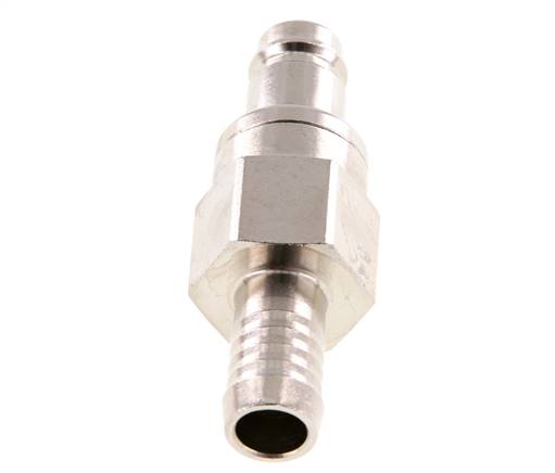 Vernikkeld Messing DN 10 Luchtkoppeling Insteeknippel 10 mm Slangpilaar Double Shut-Off