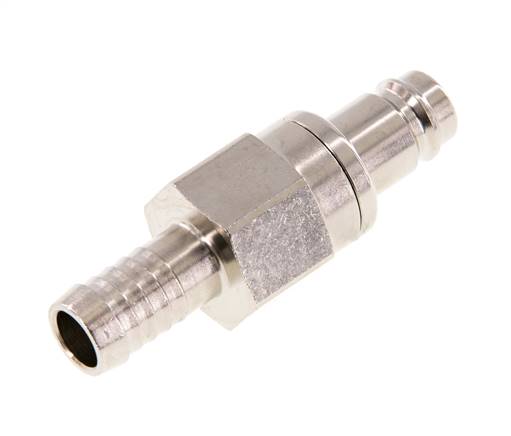 Vernikkeld Messing DN 10 Luchtkoppeling Insteeknippel 10 mm Slangpilaar Double Shut-Off