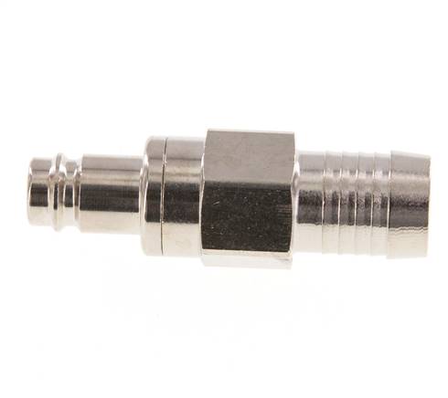 Vernikkeld Messing DN 10 Luchtkoppeling Insteeknippel 19 mm Slangpilaar Double Shut-Off