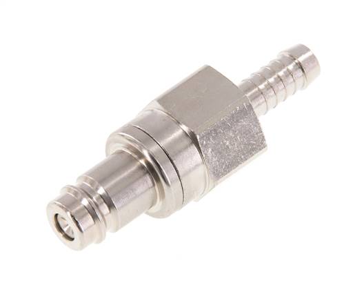 Vernikkeld Messing DN 10 Luchtkoppeling Insteeknippel 9 mm Slangpilaar Double Shut-Off