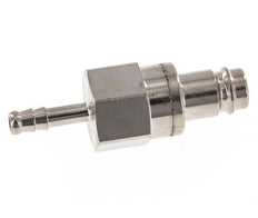 Vernikkeld Messing DN 10 Luchtkoppeling Insteeknippel 6 mm Slangpilaar Double Shut-Off