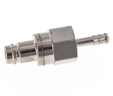 Vernikkeld Messing DN 10 Luchtkoppeling Insteeknippel 6 mm Slangpilaar Double Shut-Off