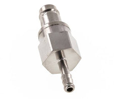 Vernikkeld Messing DN 10 Luchtkoppeling Insteeknippel 6 mm Slangpilaar Double Shut-Off