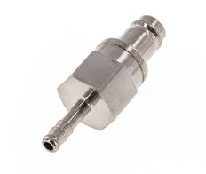 Vernikkeld Messing DN 10 Luchtkoppeling Insteeknippel 6 mm Slangpilaar Double Shut-Off