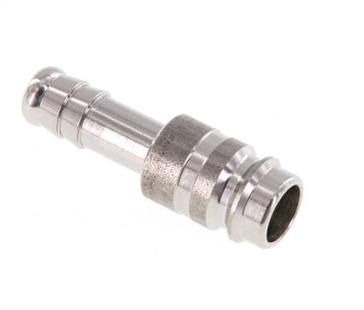 RVS DN 10 Luchtkoppeling Insteeknippel 10 mm Slangpilaar Double Shut-Off