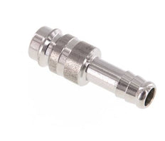 RVS DN 10 Luchtkoppeling Insteeknippel 10 mm Slangpilaar Double Shut-Off