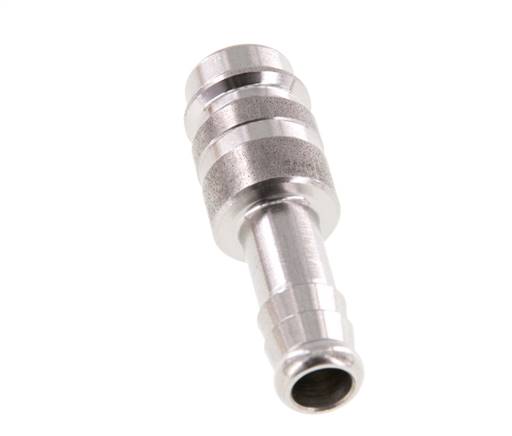 RVS DN 10 Luchtkoppeling Insteeknippel 10 mm Slangpilaar Double Shut-Off