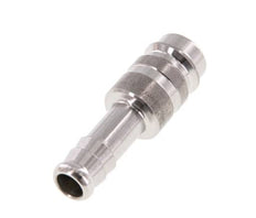 RVS DN 10 Luchtkoppeling Insteeknippel 10 mm Slangpilaar Double Shut-Off