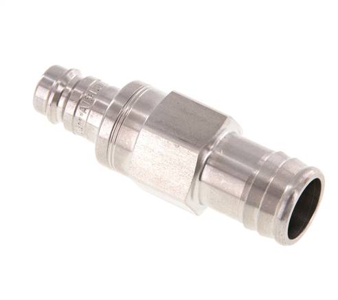 RVS DN 10 Luchtkoppeling Insteeknippel 19 mm Slangpilaar Double Shut-Off