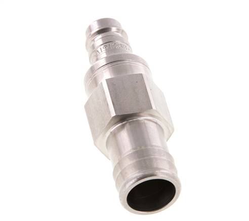 RVS DN 10 Luchtkoppeling Insteeknippel 19 mm Slangpilaar Double Shut-Off