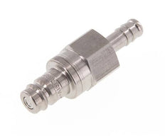 RVS DN 10 Luchtkoppeling Insteeknippel 9 mm Slangpilaar Double Shut-Off