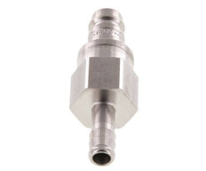 RVS DN 10 Luchtkoppeling Insteeknippel 9 mm Slangpilaar Double Shut-Off