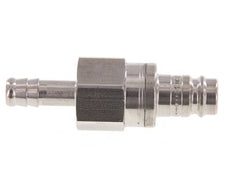 RVS DN 10 Luchtkoppeling Insteeknippel 9 mm Slangpilaar Double Shut-Off