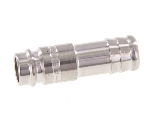 RVS 316L DN 10 Luchtkoppeling Insteeknippel 13 mm Slangpilaar