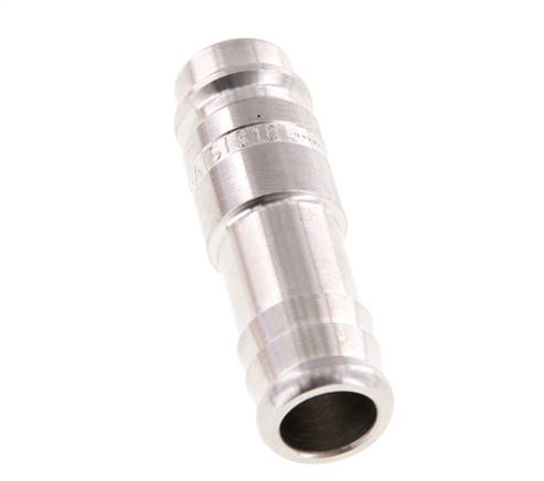 RVS 316L DN 10 Luchtkoppeling Insteeknippel 13 mm Slangpilaar