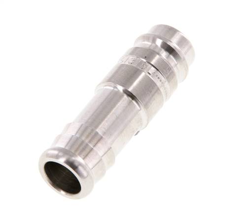 RVS 316L DN 10 Luchtkoppeling Insteeknippel 13 mm Slangpilaar