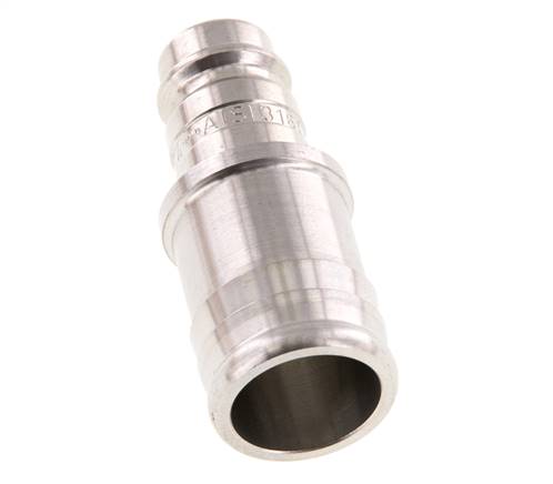 RVS 316L DN 10 Luchtkoppeling Insteeknippel 19 mm Slangpilaar