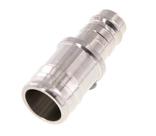 RVS 316L DN 10 Luchtkoppeling Insteeknippel 19 mm Slangpilaar