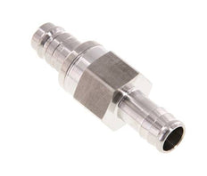 RVS 316L DN 10 Luchtkoppeling Insteeknippel 13 mm Slangpilaar Double Shut-Off