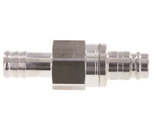 RVS 316L DN 10 Luchtkoppeling Insteeknippel 13 mm Slangpilaar Double Shut-Off