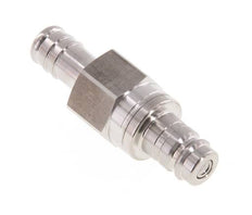 RVS 316L DN 10 Luchtkoppeling Insteeknippel 13 mm Slangpilaar Double Shut-Off