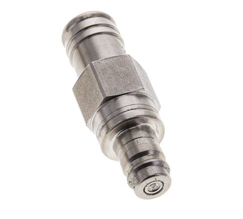 RVS 316L DN 10 Luchtkoppeling Insteeknippel 19 mm Slangpilaar Double Shut-Off