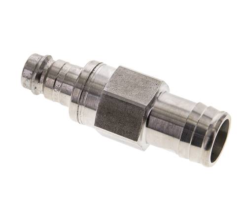 RVS 316L DN 10 Luchtkoppeling Insteeknippel 19 mm Slangpilaar Double Shut-Off