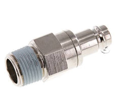 Vernikkeld Messing DN 10 Luchtkoppeling Insteeknippel R 1/2 inch Buitendraad Double Shut-Off