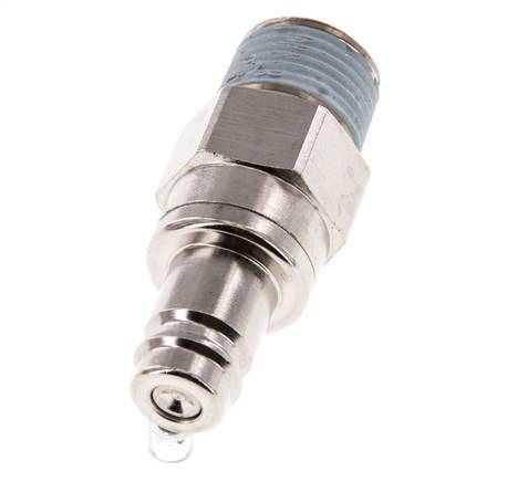 Vernikkeld Messing DN 10 Luchtkoppeling Insteeknippel R 1/2 inch Buitendraad Double Shut-Off