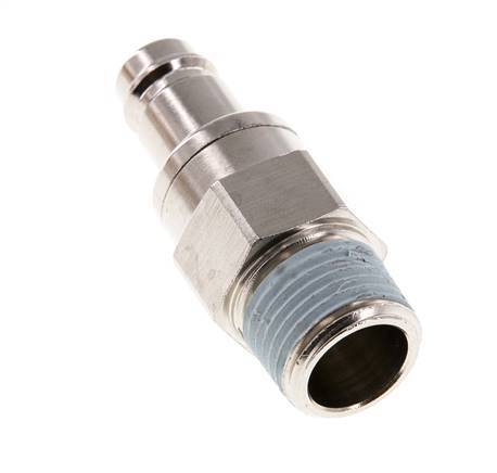 Vernikkeld Messing DN 10 Luchtkoppeling Insteeknippel R 1/2 inch Buitendraad Double Shut-Off
