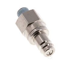 Vernikkeld Messing DN 10 Luchtkoppeling Insteeknippel R 1/4 inch Buitendraad Double Shut-Off