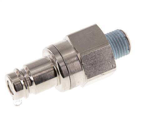 Vernikkeld Messing DN 10 Luchtkoppeling Insteeknippel R 1/4 inch Buitendraad Double Shut-Off