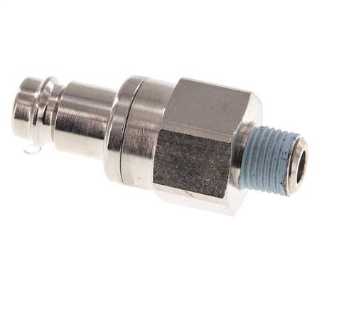 Vernikkeld Messing DN 10 Luchtkoppeling Insteeknippel R 1/4 inch Buitendraad Double Shut-Off
