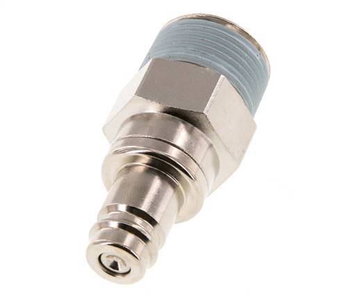 Vernikkeld Messing DN 10 Luchtkoppeling Insteeknippel R 3/4 inch Buitendraad Double Shut-Off