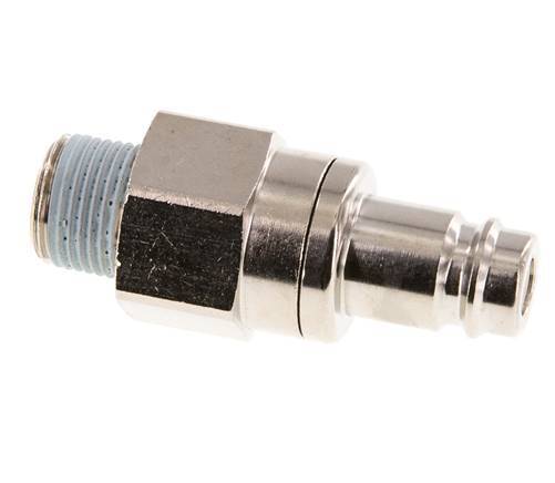 Vernikkeld Messing DN 10 Luchtkoppeling Insteeknippel R 3/8 inch Buitendraad Double Shut-Off
