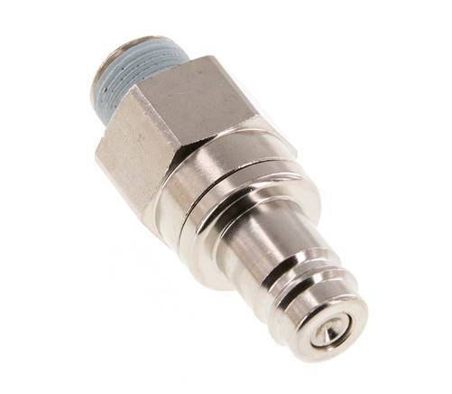 Vernikkeld Messing DN 10 Luchtkoppeling Insteeknippel R 3/8 inch Buitendraad Double Shut-Off