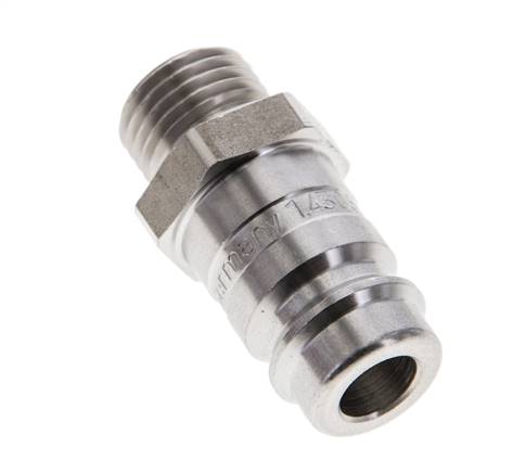 RVS DN 10 Luchtkoppeling Insteeknippel G 1/4 inch Buitendraad