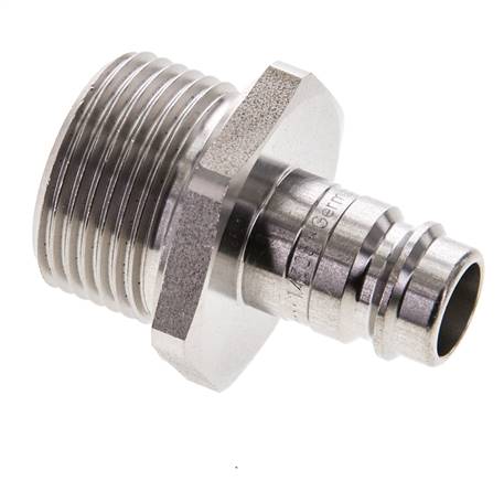 RVS DN 10 Luchtkoppeling Insteeknippel G 3/4 inch Buitendraad
