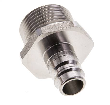 RVS DN 10 Luchtkoppeling Insteeknippel G 3/4 inch Buitendraad