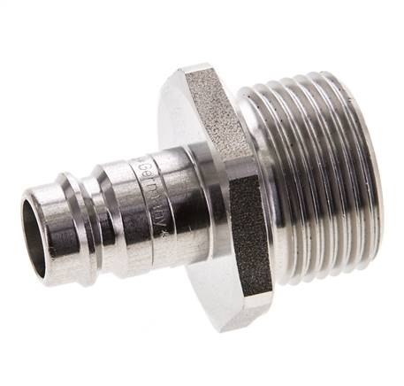 RVS DN 10 Luchtkoppeling Insteeknippel G 3/4 inch Buitendraad