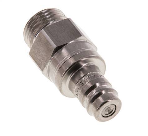 RVS DN 10 Luchtkoppeling Insteeknippel G 1/2 inch Buitendraad Double Shut-Off